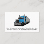 Vrachtservices | Semi Truck | Bouw Visitekaartje (Achterkant)