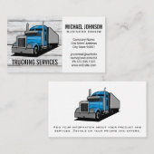 Vrachtservices | Semi Truck | Bouw Visitekaartje (Voorkant / Achterkant)