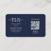 Vrachtverhuizer Cargo Logistics Navy Modern Visitekaartje (Achterkant)