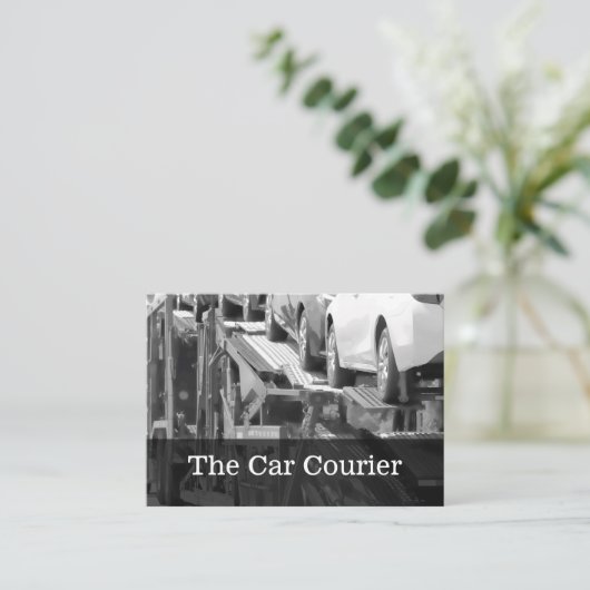 vrachtvervoer per vrachtwagen visitekaartje (Staand voorkant)