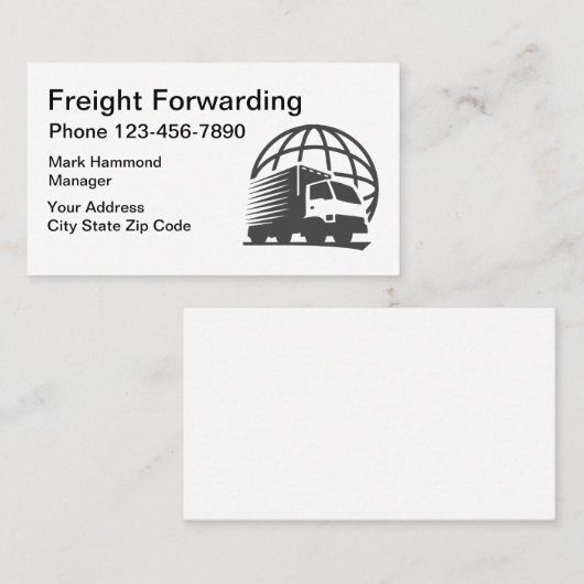Vrachtverzending Visitekaartje (Voorkant / Achterkant)