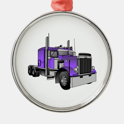 Vrachtwagen 1 metalen ornament (Voorkant)