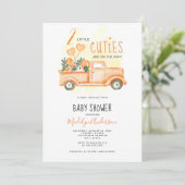  Vrachtwagen 2 Baby shower met kleine deelstukjes Kaart (Staand voorkant)