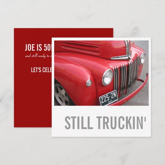Vrachtwagen 50e verjaardag - Nog steeds onderweg Kaart (Voorkant / Achterkant)