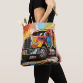 Vrachtwagen Actie Sport Schilderen Abstracte Art D Tote Bag (Dichtbij)