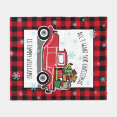  vrachtwagen - alles wat ik voor Kerstmis wil - aa Fleece Deken (Voorkant (Horizontaal))