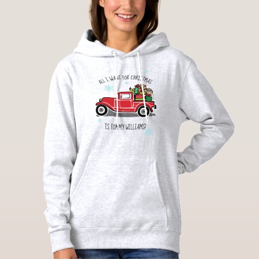  vrachtwagen - alles wat ik voor Kerstmis wil - aa Hoodie (Voorkant)
