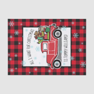 vrachtwagen - alles wat ik voor Kerstmis wil - aa Tissuepapier