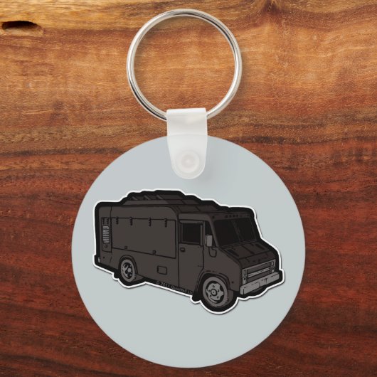 Vrachtwagen: Basic (zwart) Sleutelhanger (Voorkant)