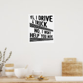 Vrachtwagen Besturen Grappige Poster (Keuken)