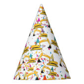 Vrachtwagen bij graafwerkzaamheden feesthoedjes (Voorkant)