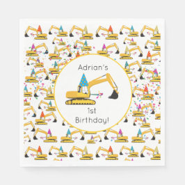 Vrachtwagen bij graafwerkzaamheden servet