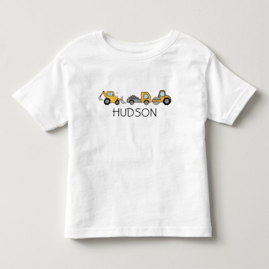 Vrachtwagen Bouw | Gepersonaliseerde Bouw Kinder Shirts (Voorkant)
