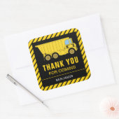 Vrachtwagen Bouw Verjaardagsfeestje Favor Sticker (Envelop)