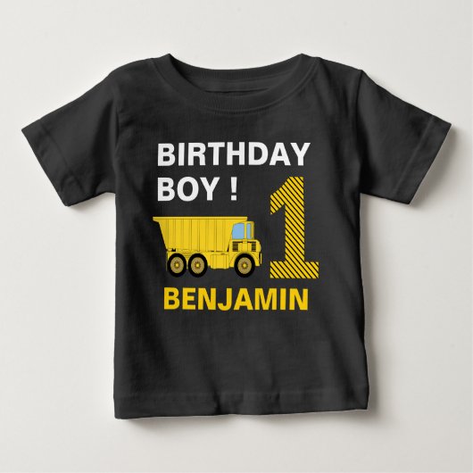 Vrachtwagen Bouwfeestje 1e verjaardagsfeestje (Voorkant)