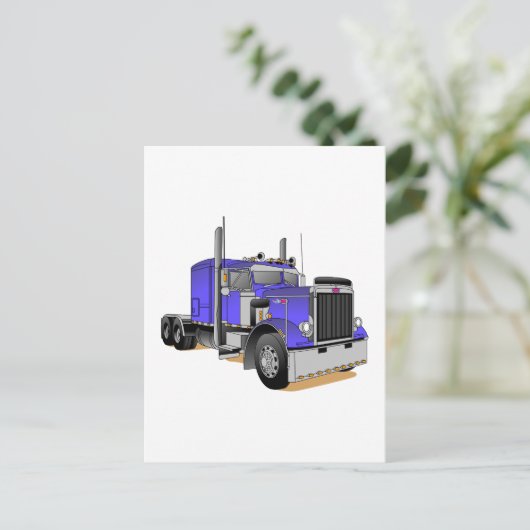 Vrachtwagen Briefkaart (Staand voorkant)