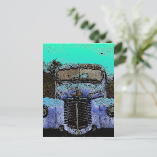 vrachtwagen briefkaart (Staand voorkant)