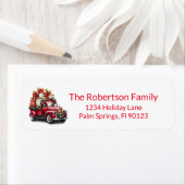  Vrachtwagen Cadeaus Rood Retouradres Etiket (Insitu)