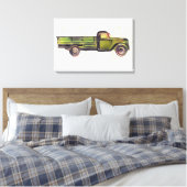  vrachtwagen canvas afdruk (Insitu (Slaapkamer))