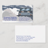 Vrachtwagen die sneeuw verplaatst in de winter visitekaartje (Voorkant / Achterkant)