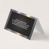 Vrachtwagen Diensten | Metallic Border Visitekaartje (Achterkant)