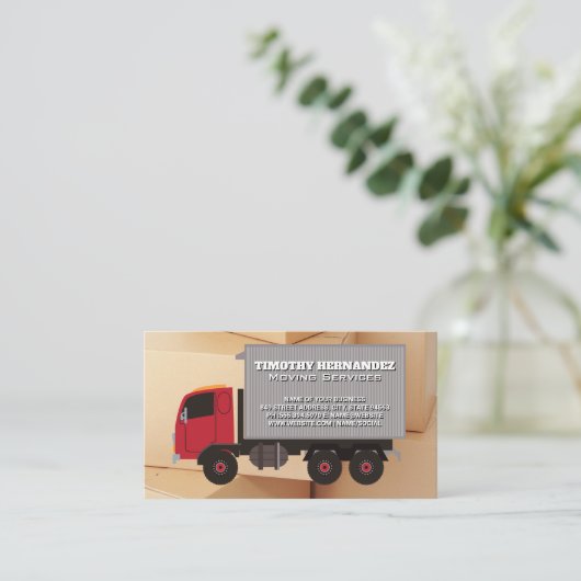 Vrachtwagen | Dozen Visitekaartje (Staand voorkant)