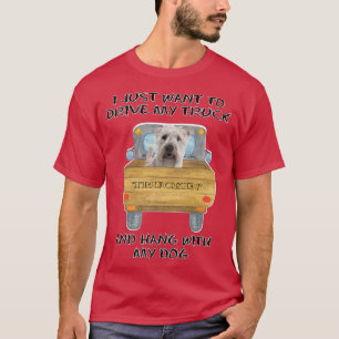 Vrachtwagen Driving Dog Soft Coated Wheaten Terrie T-shirt