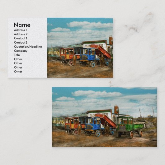 Vrachtwagen - Dump Truck - Wilcox Trux 1912 Visitekaartje (Voorkant / Achterkant)