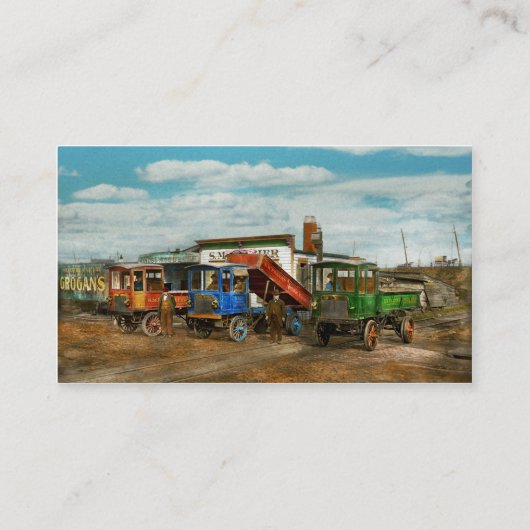 Vrachtwagen - Dump Truck - Wilcox Trux 1912 Visitekaartje (Achterkant)