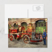 Vrachtwagen - Een elektrische pomptruck 1907 Briefkaart (Voorkant / Achterkant)