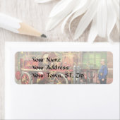 Vrachtwagen - Een elektrische pomptruck 1907 Etiket (Insitu)