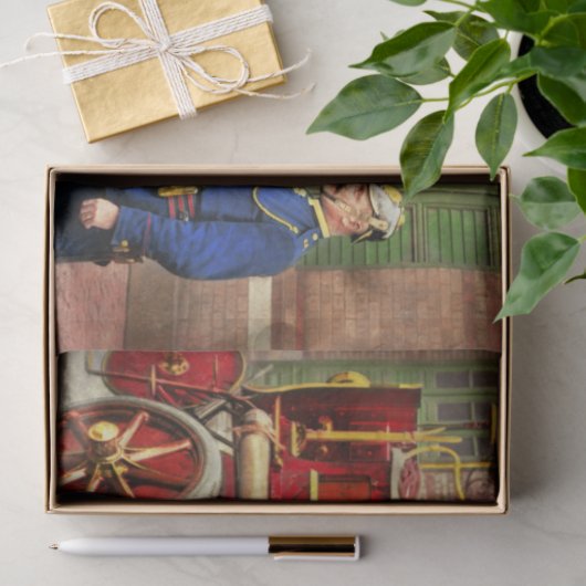 Vrachtwagen - Een elektrische pomptruck 1907 Tissuepapier (Geschenk)