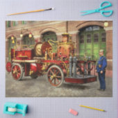 Vrachtwagen - Een elektrische pomptruck 1907 Tissuepapier (Craft)