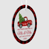 Vrachtwagen Eerste Kerstmis, de heer en mevrouw P Ornament (voorkant)