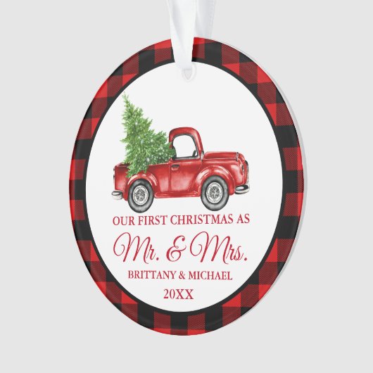  Vrachtwagen Eerste Kerstmis, de heer en mevrouw P Ornament (voorkant)