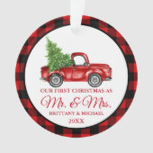 Vrachtwagen Eerste Kerstmis, de heer en mevrouw P Ornament (voorkant)
