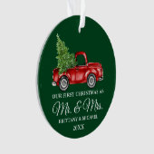  Vrachtwagen Eerste Kerstmis Mr. en Mrs Green Ornament (voorkant)