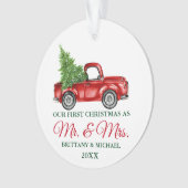  Vrachtwagen Eerste Kerstmis Mr. en Mrs. Ornament (voorkant)