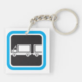 Vrachtwagen en aanhangwagen sleutelhanger (Achterkant)