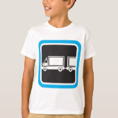 Vrachtwagen en aanhangwagen t-shirt (Voorkant)