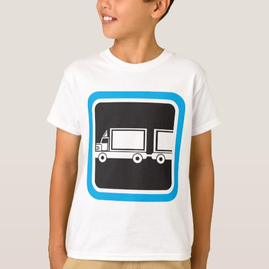 Vrachtwagen en aanhangwagen t-shirt (Voorkant)