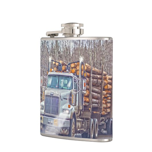 Vrachtwagen en autoweg voor zwaar vervoer heupfles (Links)