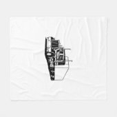 Vrachtwagen en droogwagen fleece deken (Voorkant (Horizontaal))
