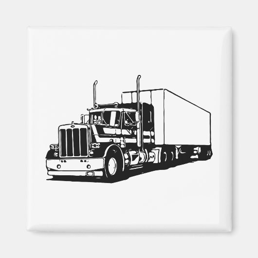 Vrachtwagen en droogwagen magneet (Voorkant)