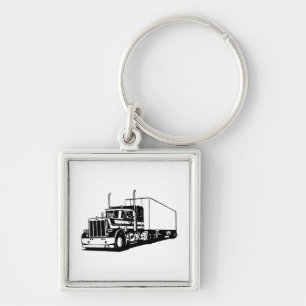 Vrachtwagen en droogwagen sleutelhanger