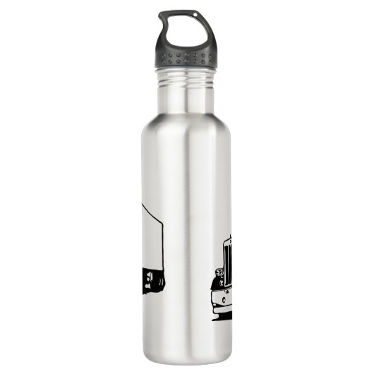 Vrachtwagen en droogwagen waterfles (Achterkant)