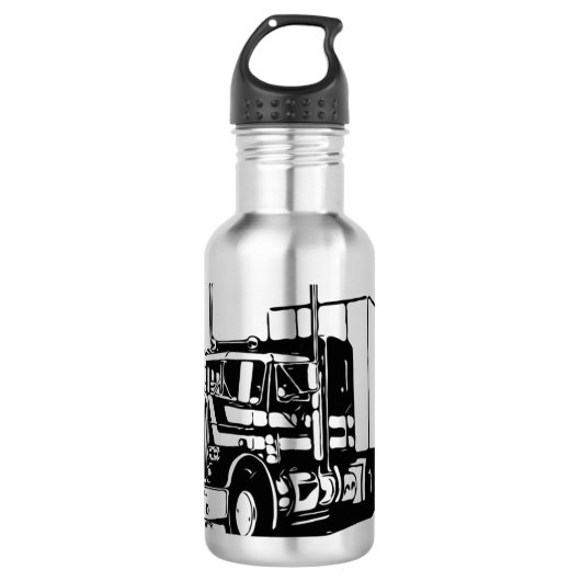 Vrachtwagen en droogwagen waterfles (Voorkant)
