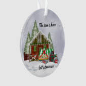 vrachtwagen en kerstboom ornament (voorkant)