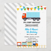 Vrachtwagen en treinverbinding kaart (Voorkant / Achterkant)