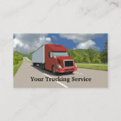 Vrachtwagen en vrachtwagenchauffeur Visitekaartjes (Voorkant)